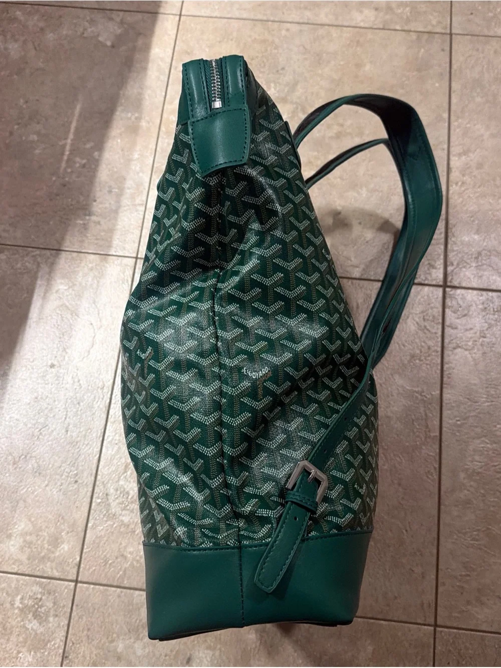 Green Patterned Backpack / Tote - Picture 6 of 6